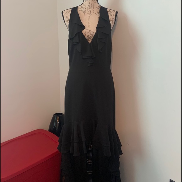 Belle Badgley Mischka High low Ruffle Dress - Picture 9 of 16